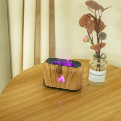 7 Colorful Simulation Flame Diffuser USB Plug-in Fragrance Office Home Flame Humidification Ultrasonic air Diffuser