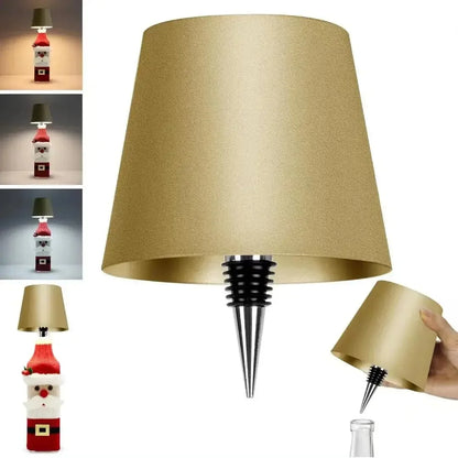 Lampe de table en forme de bouteille sans fil, commande tactile, 3 couleurs, gradation en continu, veilleuse adaptée au bar,