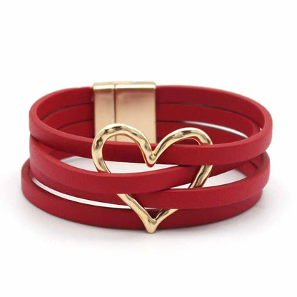 Leather Bracelets For Women 2024 Fashion Bracelets & Bangles Elegant Multilayer Wide Wrap Bracelet Female Jewelry Gift