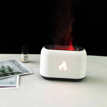 7 Colorful Simulation Flame Diffuser USB Plug-in Fragrance Office Home Flame Humidification Ultrasonic air Diffuser