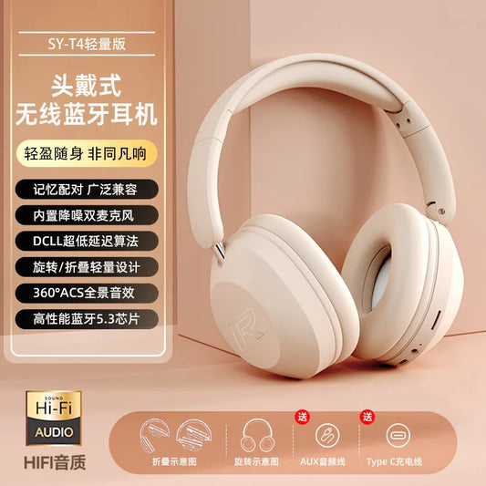 Bluetooth Music Headset New Over-the-Ear Wireless Headphones Versatile for High-Power Sports Mobile Headphones