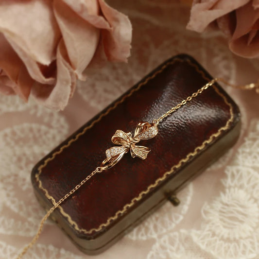 Bracelet French Bow Bracelet Silver-plated Light Luxury Niche High-end Sense Retro Temperament
