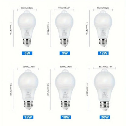 Motion Sensor Light 220V 110V E27 6W 9W 12W 15W 18W 20W LED Lamp Auto Smart Infrared Bulb Energy Saving Bombillas Home Porch