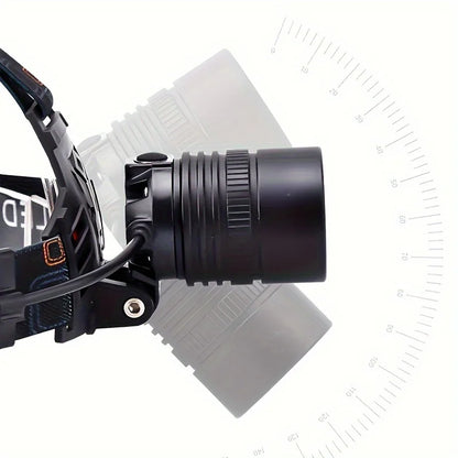 Powerful LED Headlamp Aluminium Alloy Headlight Led Head High Lumen Rechargeable Led Headlamp Camping Searching Hunting Fishing