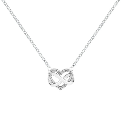 Sparkling Infinity Heart Collier Necklace Ketten Fashion S925 New Sterling Silver Collier Choker Jewelry Female Chain Necklaces