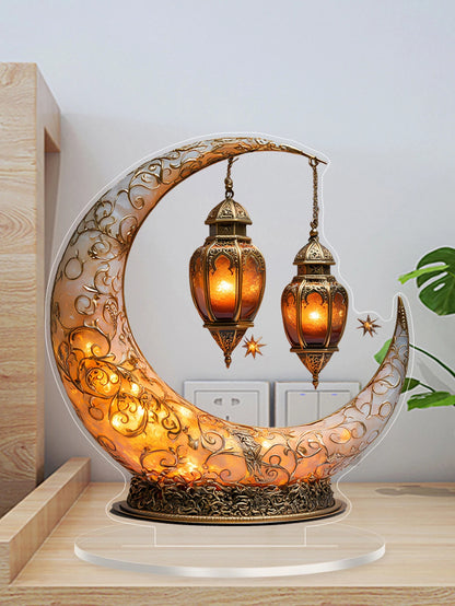 1 piece of moon lamp home decoration ornament suitable for home decoration, holiday desktop decoration, ideal family gift