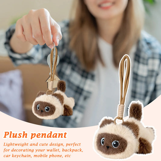 Cute Cartoon Cat Plush Toys Soft Plush Doll Car Bag Pendant Key Chain Stuffed Animals Toy Kids Girl Boy Gifts