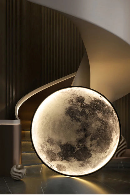 Modern 3D Moon Led Wall Lamp Living Room Background Light Home Decor Lamparas Bedroom Bedside Lighting Corridor Sconce Luminaire
