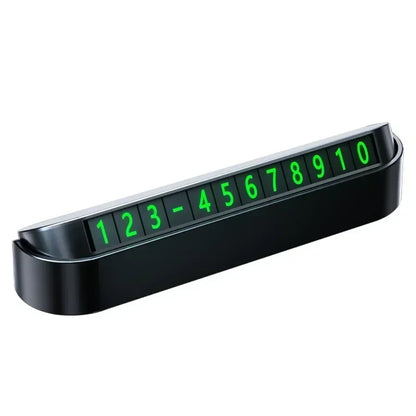 Car Accessories Mini Portable Telephone Number Plate With Switch Phone Number Business Card Temporary Parking Card Plate