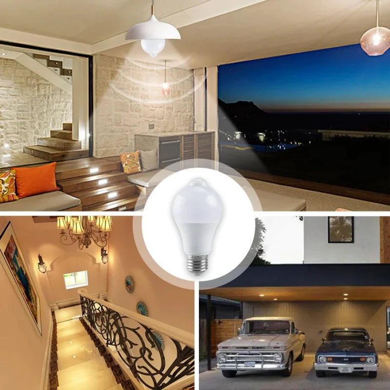 Motion Sensor Light 220V 110V E27 6W 9W 12W 15W 18W 20W LED Lamp Auto Smart Infrared Bulb Energy Saving Bombillas Home Porch